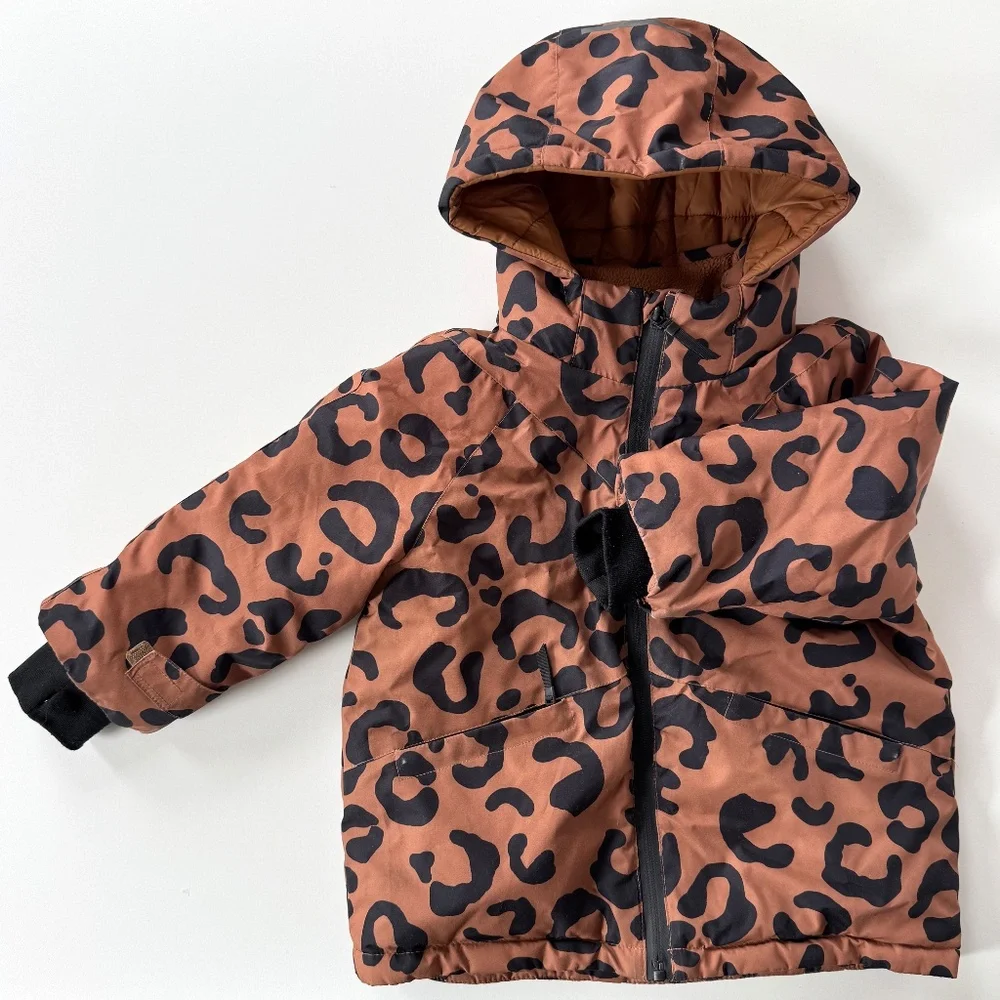 ZARA Leopard Kids winter coat water resistant - Picture 2 of 6